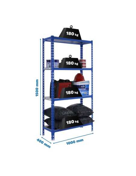 Estantería SIMONRACK Simonclick plus 4/400 1500 azul/galva