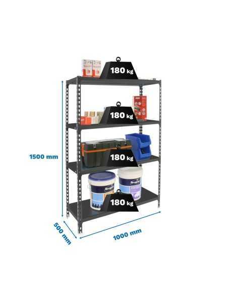 Estantería SIMONRACK Simonclick plus 4/500 1500 antracita/antracita