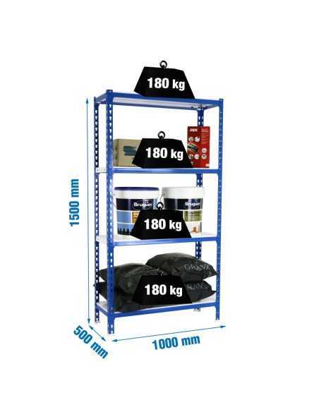 Estantería SIMONRACK Simonclick plus 4/500 1500 azul/blanco