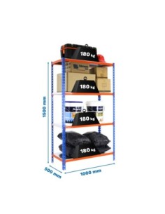 Estantería SIMONRACK Simonclick plus 4/500 1500 azul/naranja/galva