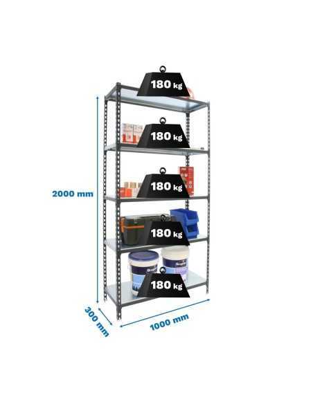 Estantería SIMONRACK Simonclick plus 5/300 antracita/blanco