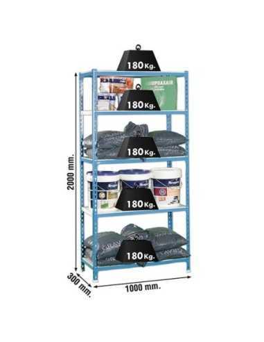 Estantería SIMONRACK Simonclick plus 5/300 azul/blanco