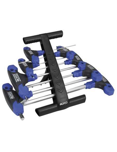 Juego de 8 Llaves Allen-Bola con Mango en T Bicomponente ALYCO Ref. 195274