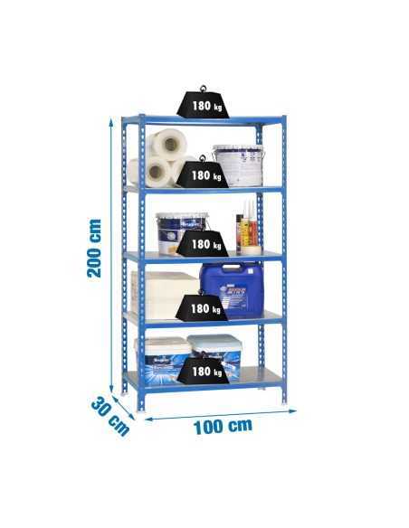 Estantería SIMONRACK Simonclick plus 5/300 azul/galva