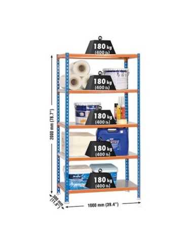 Estantería SIMONRACK Simonclick plus 5/300 azul/naranja/galva