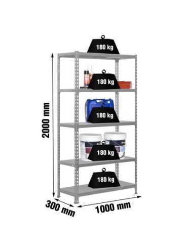 Estantería SIMONRACK Simonclick plus 5/300 galva/galva