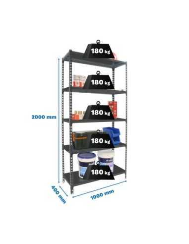 Estantería SIMONRACK Simonclick plus 5/400 antracita/antracita