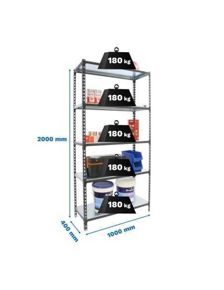 Estantería SIMONRACK Simonclick plus 5/400 antracita/galva