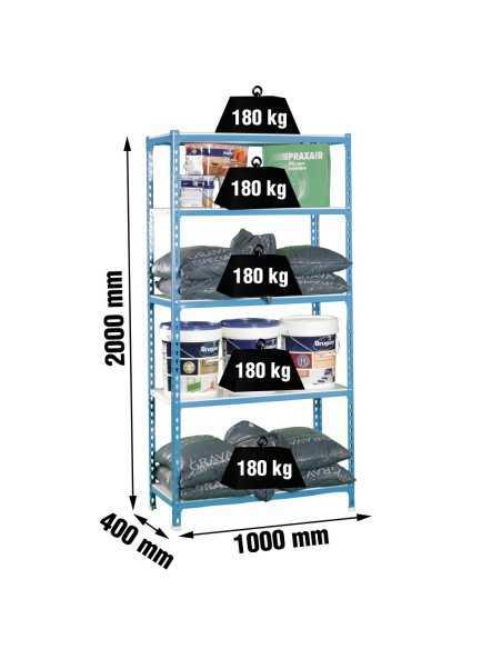 Estantería SIMONRACK Simonclick plus 5/400 azul/blanco