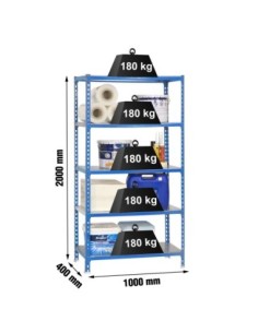 Estantería SIMONRACK Simonclick plus 5/400 azul/galva