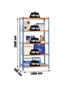 Estantería SIMONRACK Simonclick plus 5/400 azul/naranja/galva