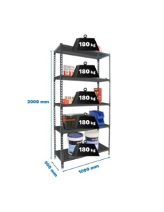 Estantería SIMONRACK Simonclick plus 5/500 antracita/antracita