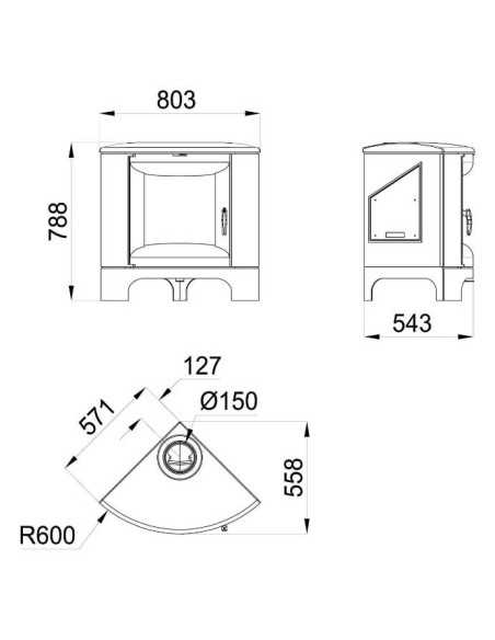 Estufa De Leña Rincon BRONPI Bremen Hierro F | Hogar Cahersa