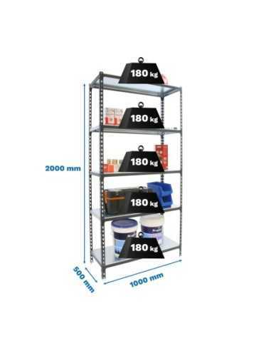 Estantería SIMONRACK Simonclick plus 5/500 antracita/galva