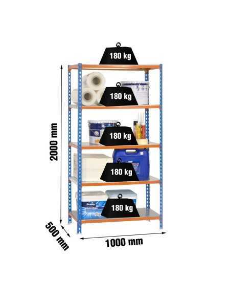 Estantería SIMONRACK Simonclick plus 5/500 azul/naranja/galva