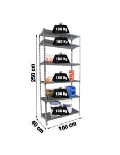 Estantería SIMONRACK Simonclick plus 6/400 antracita/antracita