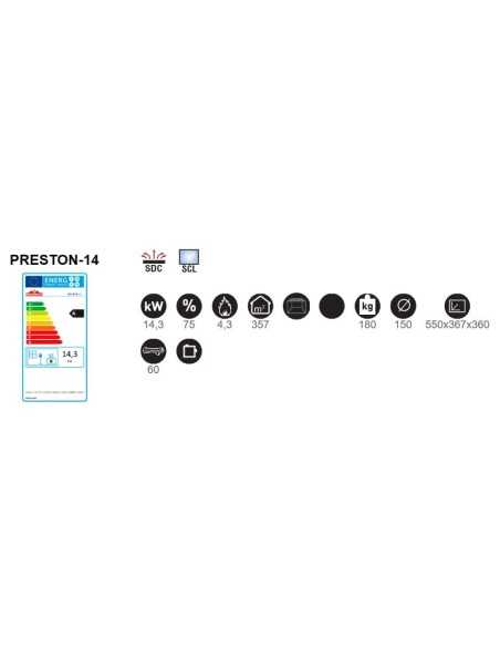 Estufa De Leña BRONPI Preston Hierro Fundido | Hogar Cahersa