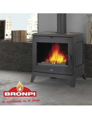 Estufa De Leña BRONPI Preston Hierro Fundido | Hogar Cahersa