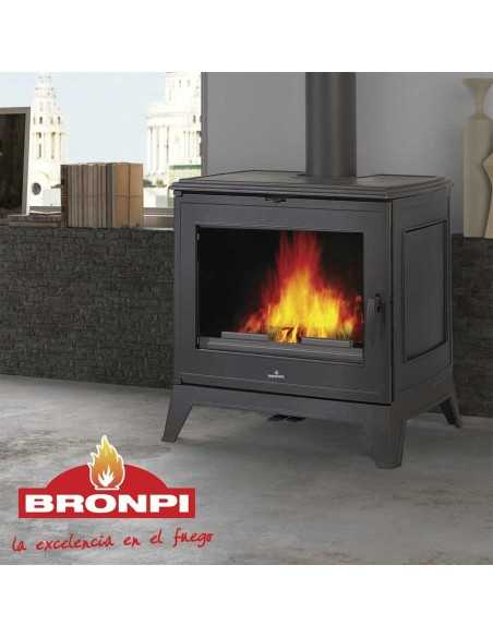 Estufa De Leña BRONPI Preston Hierro Fundido | Hogar Cahersa