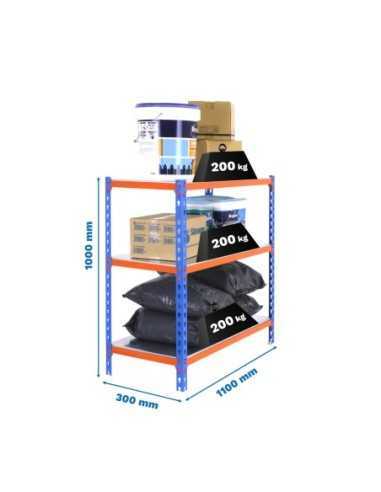 Estantería SIMONRACK Simonclick superplus 3/300 1000 azul/nar/galva