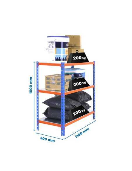 Estantería SIMONRACK Simonclick superplus 3/300 1000 azul/nar/galva