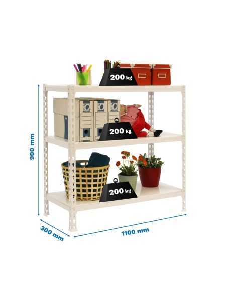 Estantería SIMONRACK Simonclick superplus 3/300 900 blanco/blanco