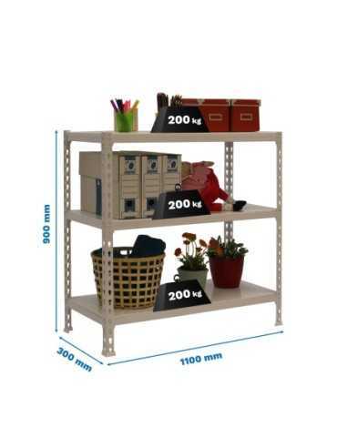 Estantería SIMONRACK Simonclick superplus 3/300 900 gris/gris