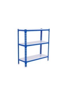 Estantería SIMONCLICK superplus 3/400 900 azul/blanco | Estantería sin tornillos con baldas de madera SimonRack