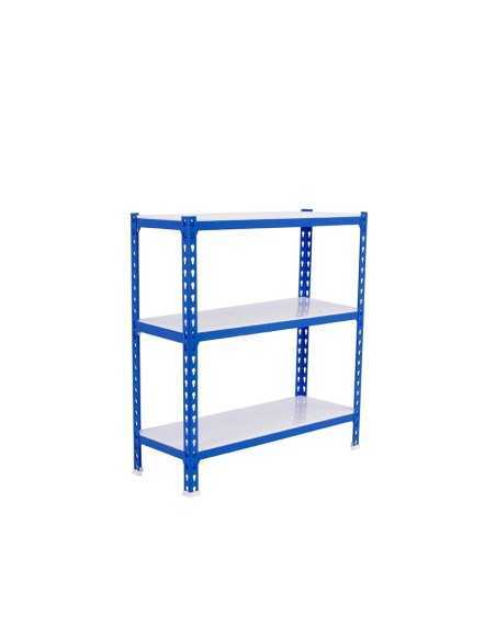 Estantería SIMONCLICK superplus 3/400 900 azul/blanco | Estantería sin tornillos con baldas de madera SimonRack