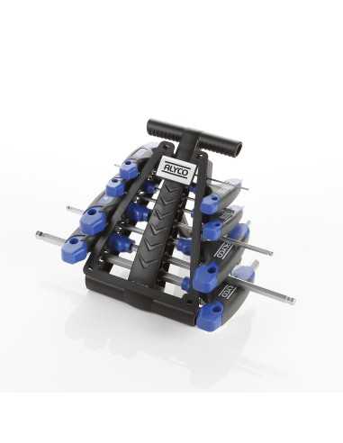 Juego de 8 Llaves Allen-Bola con Mango en T Bicomponente ALYCO Ref. 195274