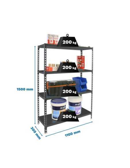 Estantería SIMONRACK Simonclick superplus 4/300 1500 antra/antra