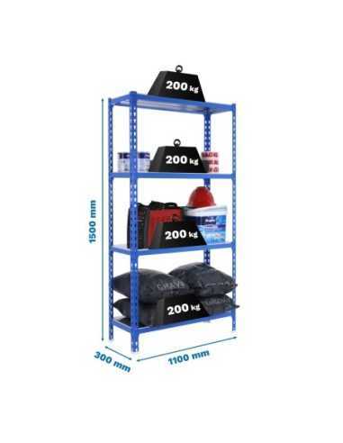 Estantería SIMONRACK Simonclick superplus 4/300 1500 azul/galva
