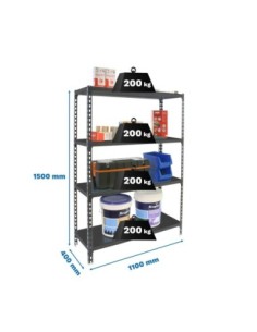 Estantería SIMONRACK Simonclick superplus 4/400 1500 antra/antra