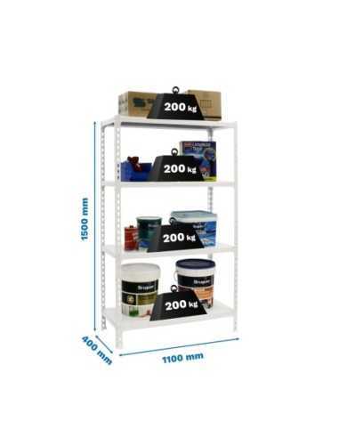 Estantería SIMONRACK Simonclick superplus 4/400 1500 blanco/blanco