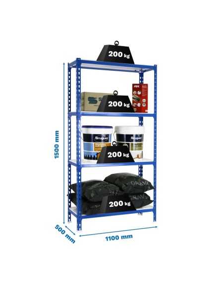Estantería SIMONRACK Simonclick superplus 4/500 1500 azul/blanco
