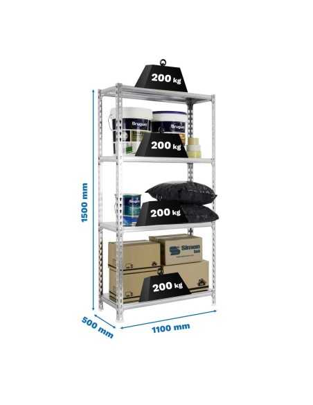 Estantería SIMONRACK Simonclick superplus 4/500 1500 galva