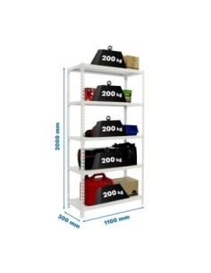 Estantería SIMONRACK Simonclick superplus 5/300 blanco/blanco