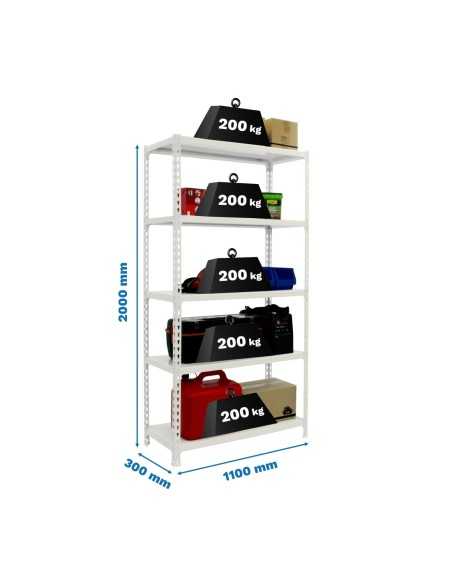 Estantería SIMONRACK Simonclick superplus 5/300 blanco/blanco