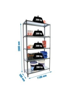 Estantería SIMONRACK Simonclick superplus 5/500 antracita/galva