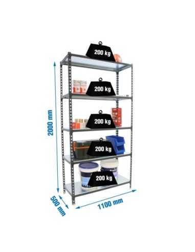 Estantería SIMONRACK Simonclick superplus 5/500 antracita/galva