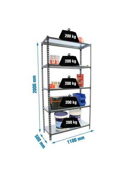 Estantería SIMONRACK Simonclick superplus 5/500 antracita/galva