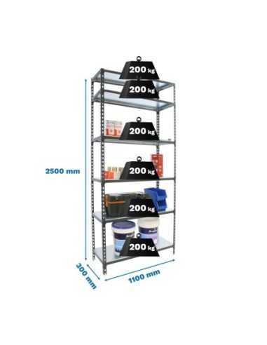Estantería SIMONRACK Simonclick superplus 6/300 antracita/blanco