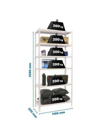 Estantería SIMONRACK Simonclick superplus 6/300 blanco/blanco