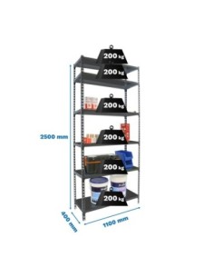 Estantería SIMONRACK Simonclick superplus 6/400 antracita/antracita