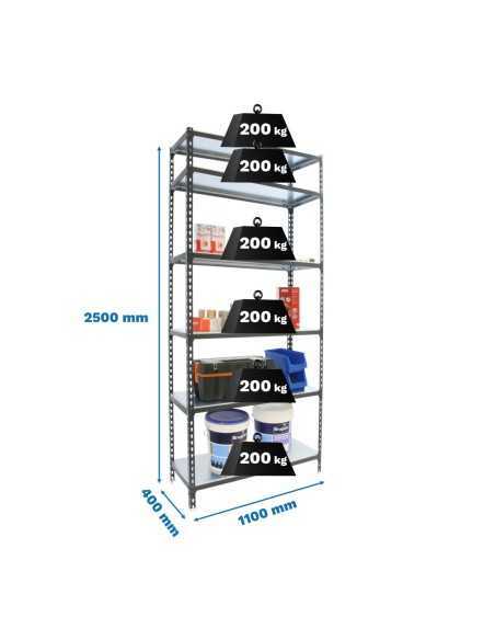 Estantería SIMONRACK Simonclick superplus 6/400 antracita/galva