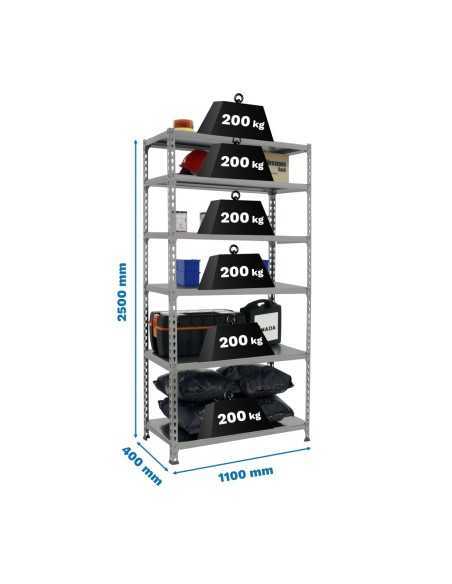 Estantería SIMONRACK Simonclick superplus 6/400 gris/gris