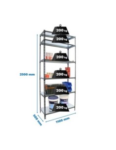 Estantería SIMONRACK Simonclick superplus 6/500 antracita/galva