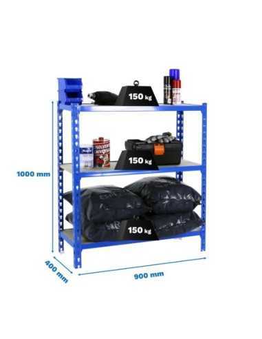 Estantería SIMONRACK SimonrackMaderclick 3/400 1000 azul/madera