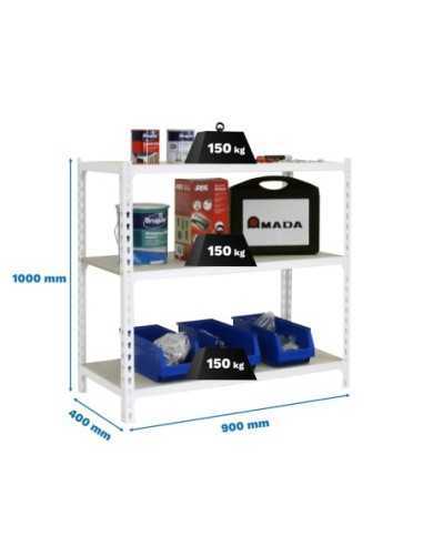 Estantería SIMONRACK SimonrackMaderclick 3/400 1000 blanco/madera