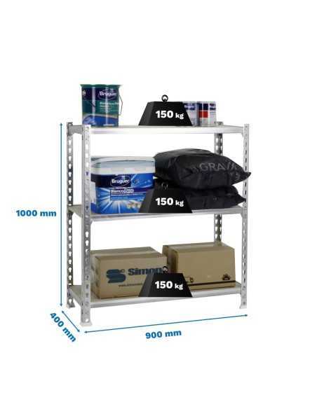 Estantería SIMONRACK SimonrackMaderclick 3/400 1000 galva/madera